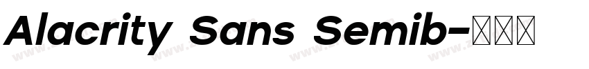 Alacrity Sans Semib字体转换